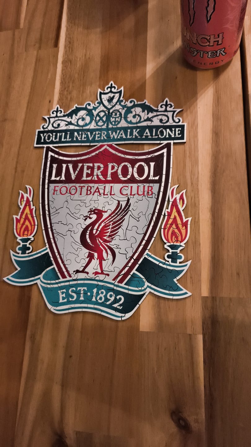 Customer photo review of Liverpool FC® Logo - Wooden Puzzle