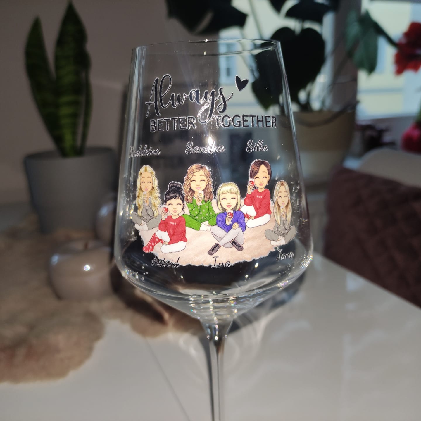 Customer photo review of Herzensmenschen - Personalisiertes Weinglas
