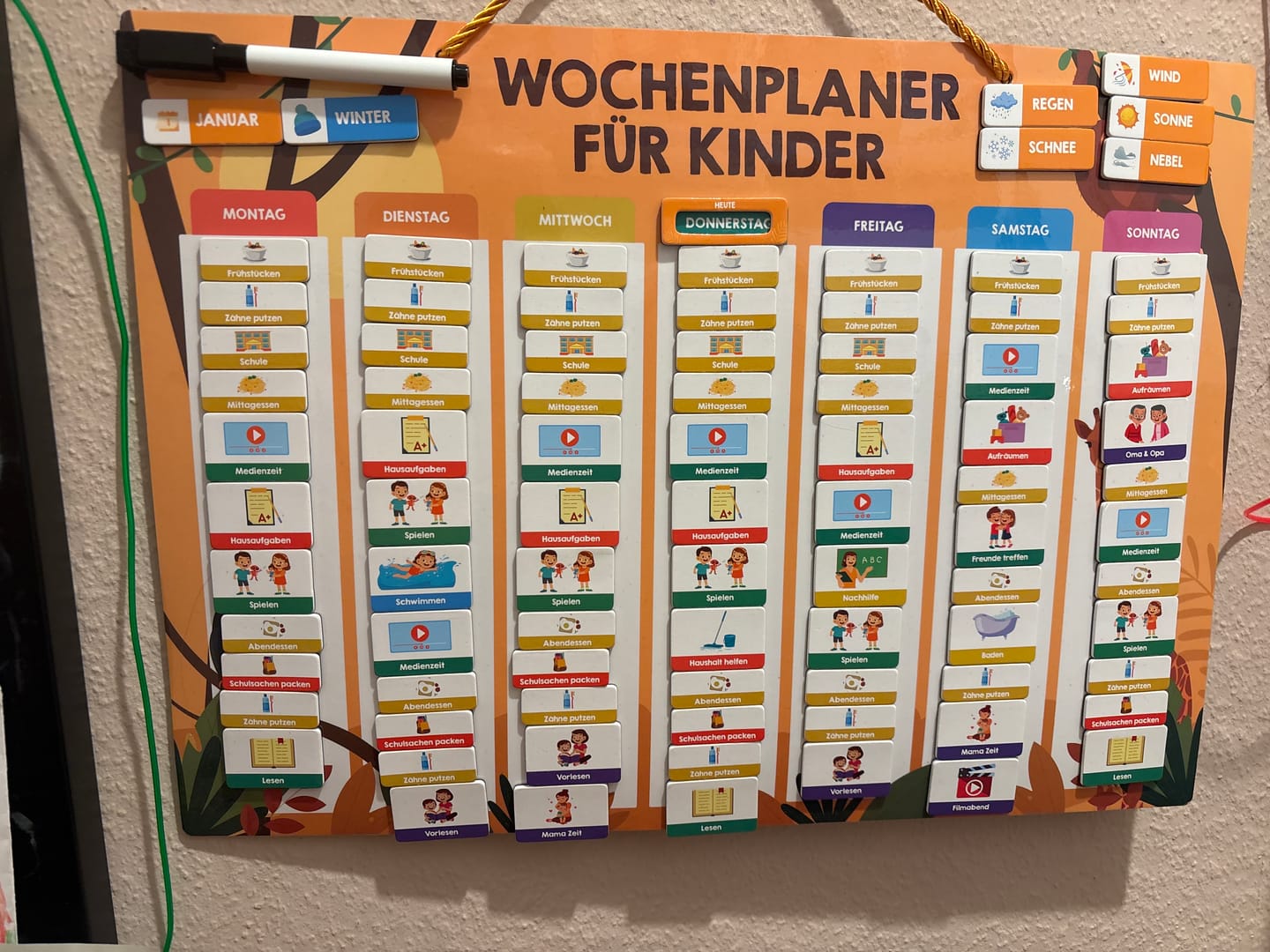 Customer photo review of Edubini Magnetischer Wochenplaner für Kinder