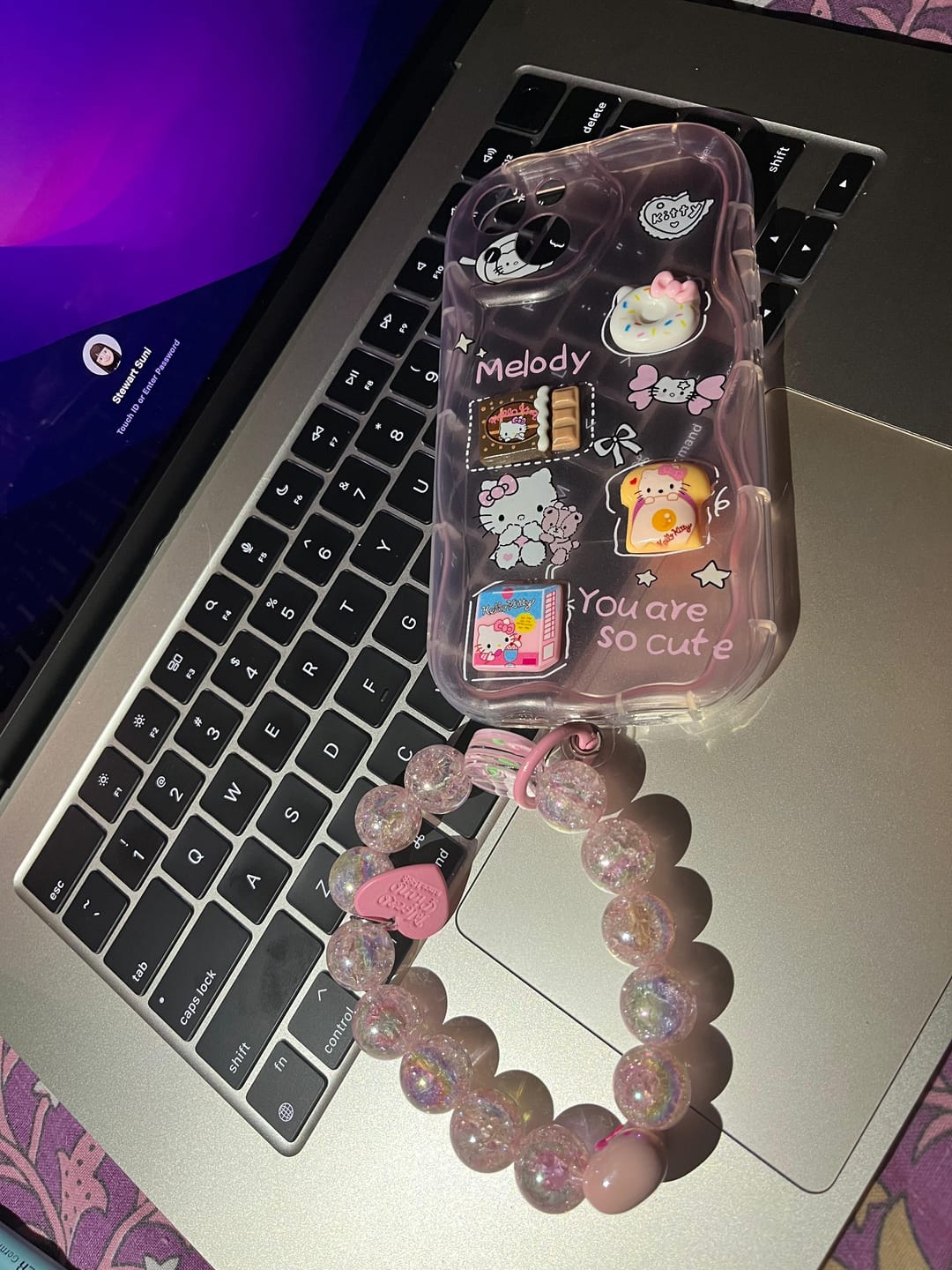 Customer photo review of 3D Cute Pink Case Wave Cartoon Melody Lanyard iPhone Soft Case