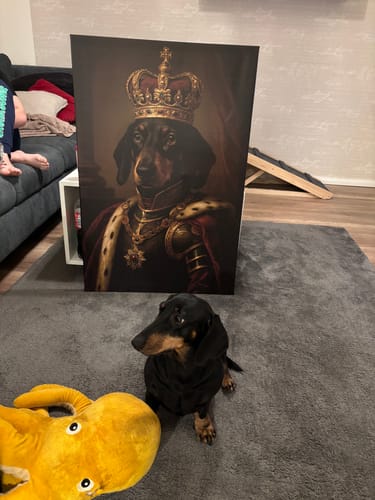 Customer photo review of Personalisierte Leinwand - Royal Haustier