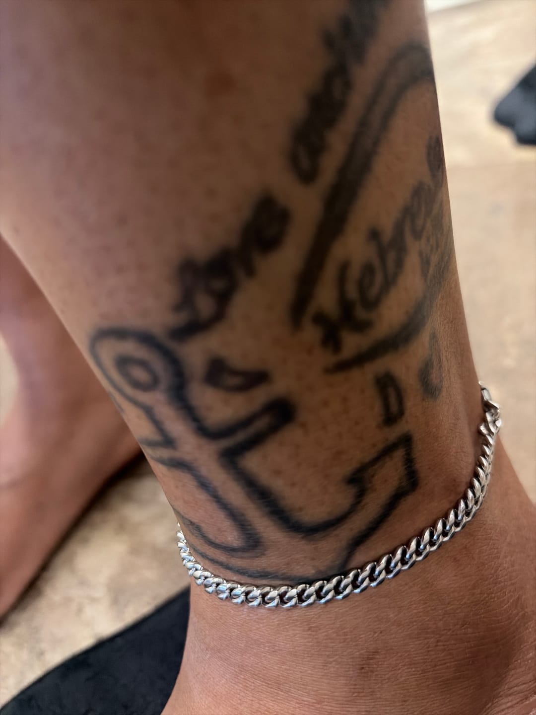 Customer photo review of Cuban Link Anklet