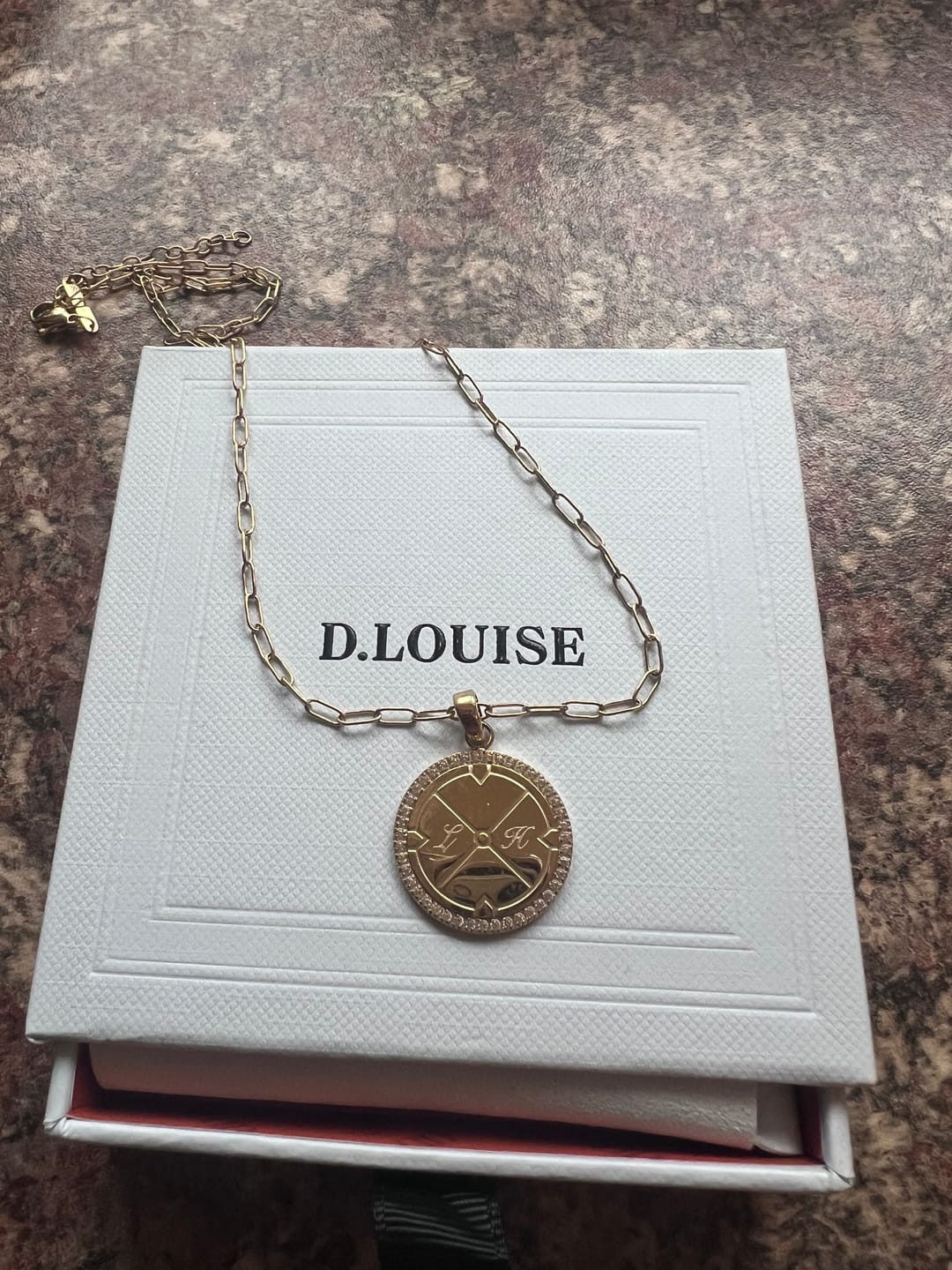 Customer photo review of Engravable Compass With Stones