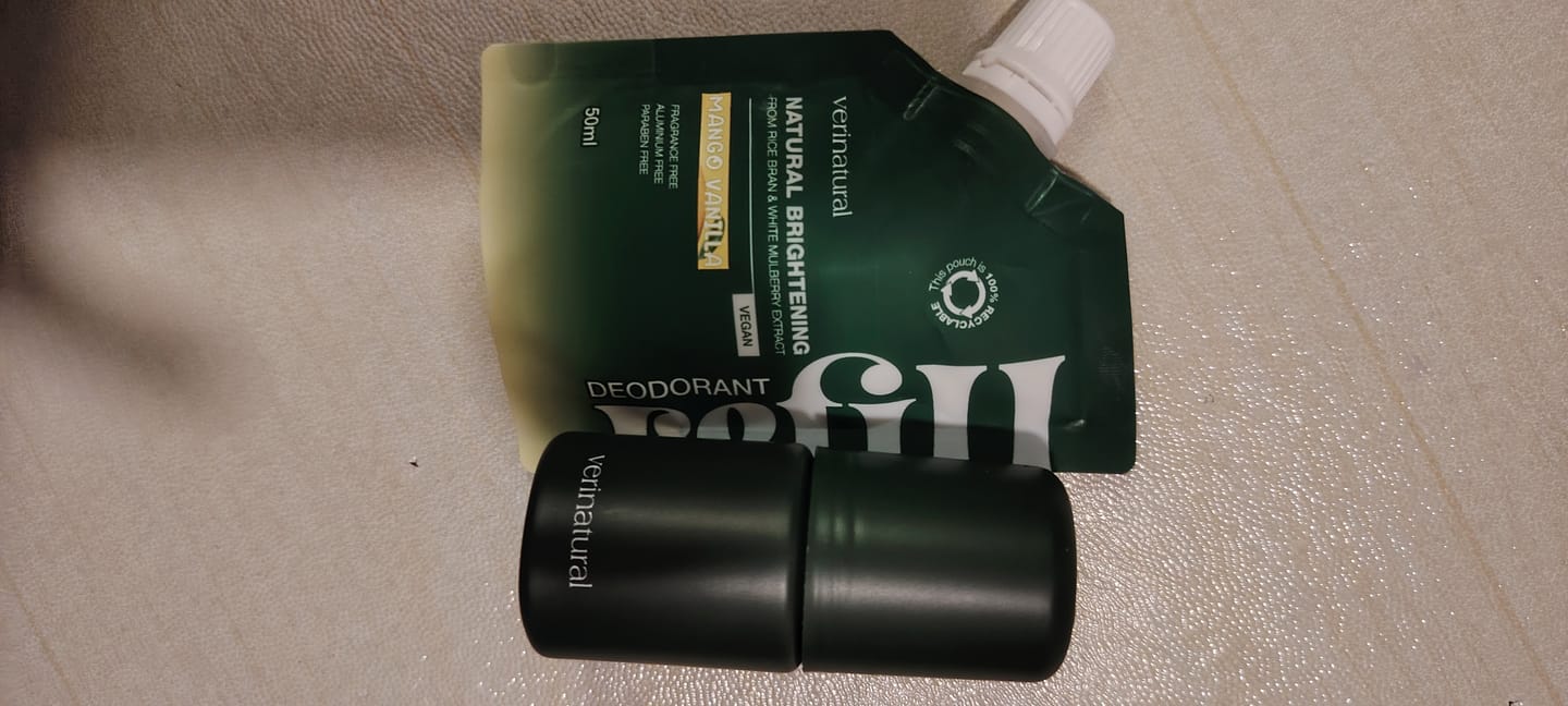 Customer photo review of Limited Edition - Mango Vanilla Refillable Roll-On Deodorant