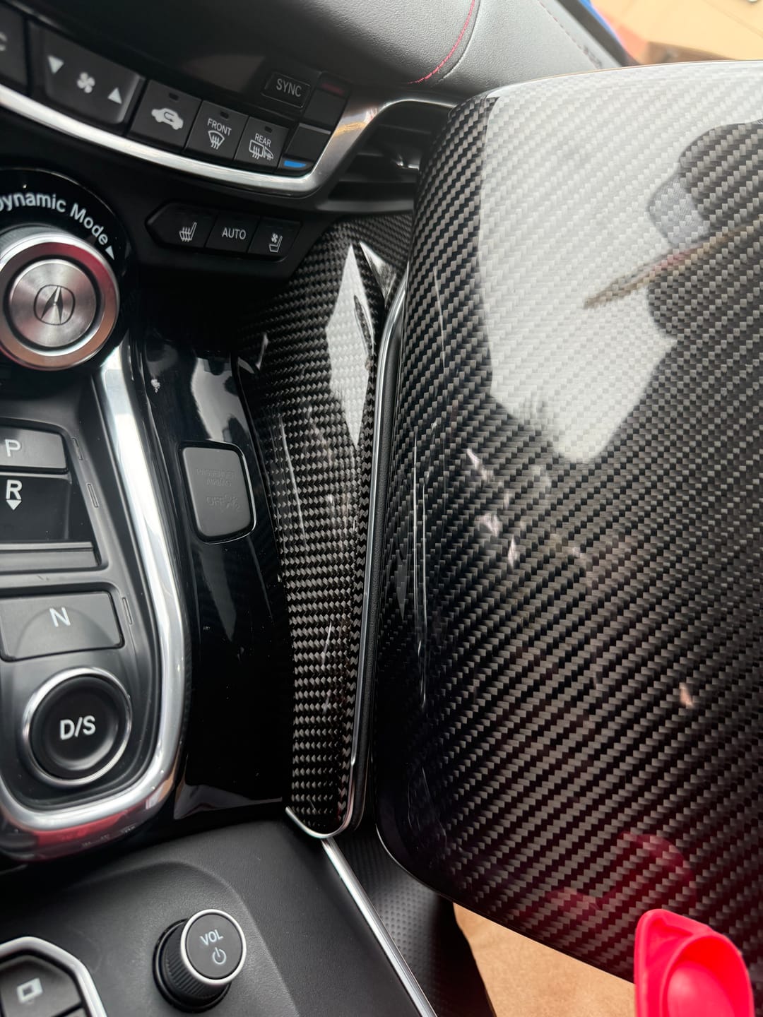 Customer photo review of 2021-2025 TLX Aspec Type S Carbon Fiber Arm Rest