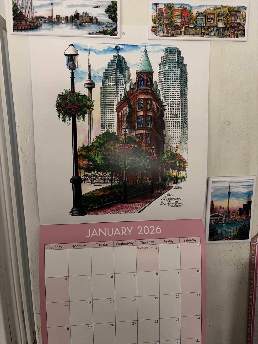 Customer photo review of 2026 Toronto Landmarks Calendar (NEW ADDITIONS)