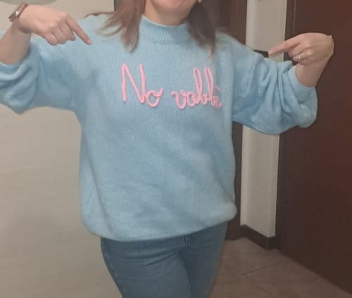Customer photo review of Maglione No vabbè - azzurro