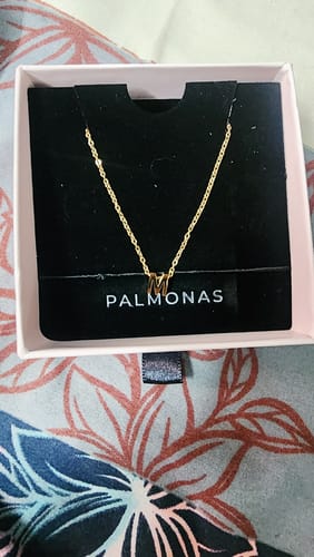 Customer photo review of Small Letter Necklace