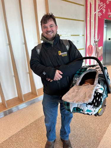 Customer photo review of Winter Cover - Baby Bear (Teal)