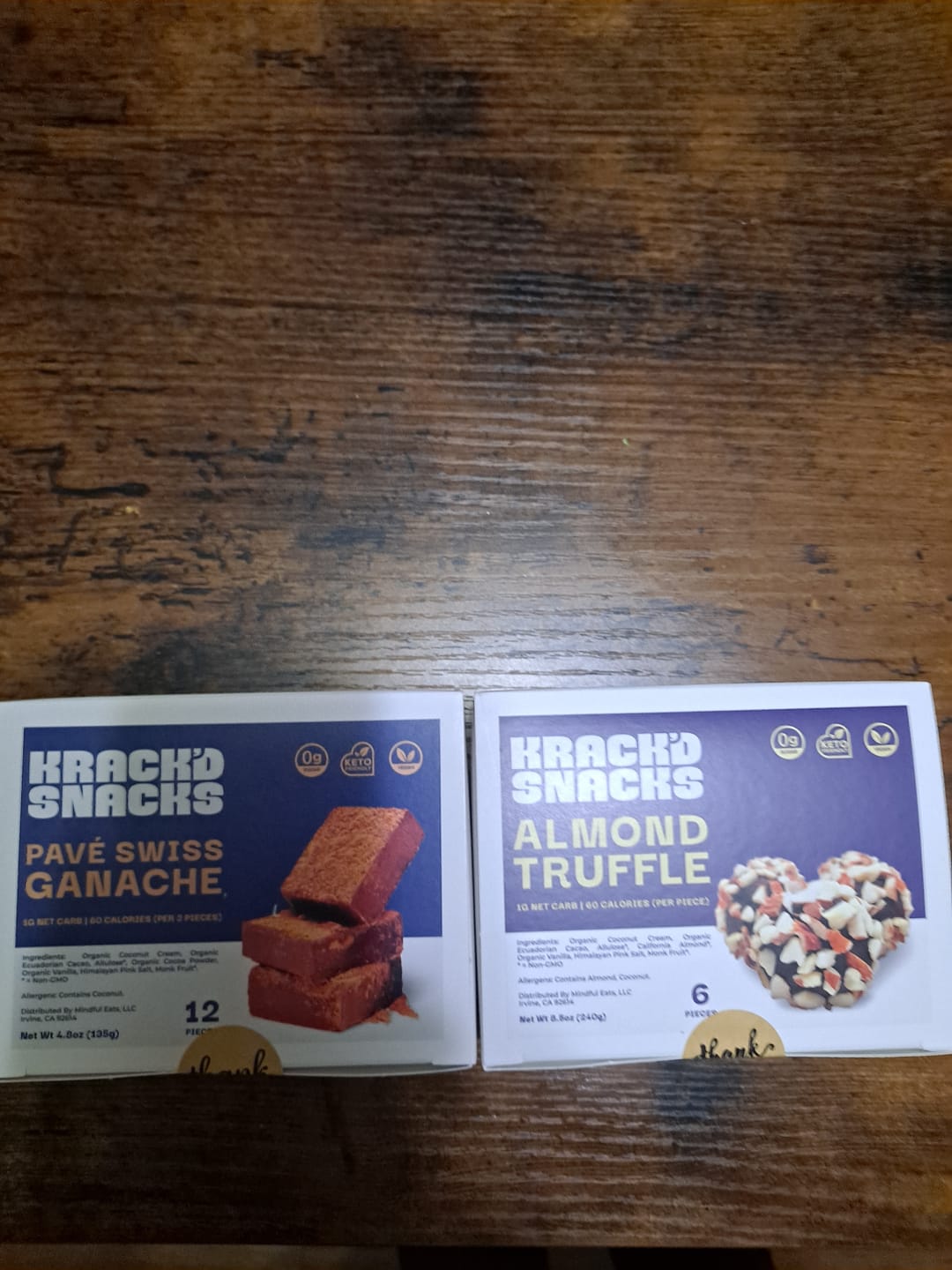 Customer photo review of Almond Truffles - 1g Net Carb, 0g Sugar