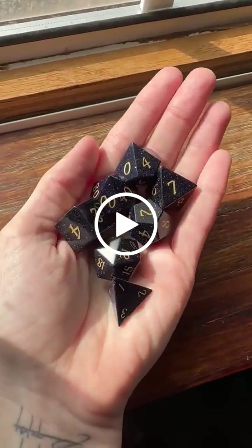 Customer video review of Cosmic Veil Dice Set (Blue Sandstone)