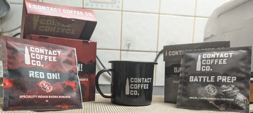 Customer photo review of Single Serve Coffee Bags - Battle Prep