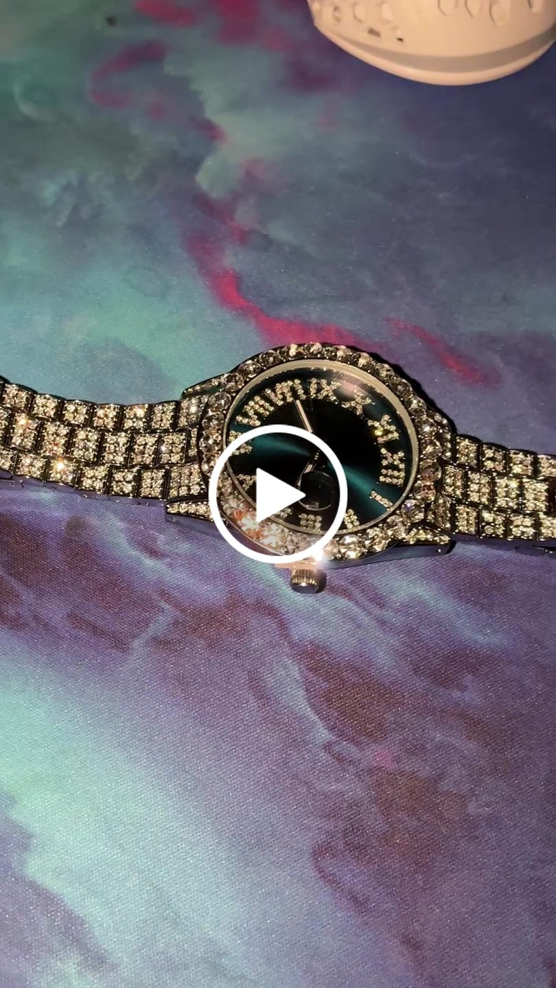 Customer video review of Sapphire Numeral Dial Diamond Simulant Watch - Silver