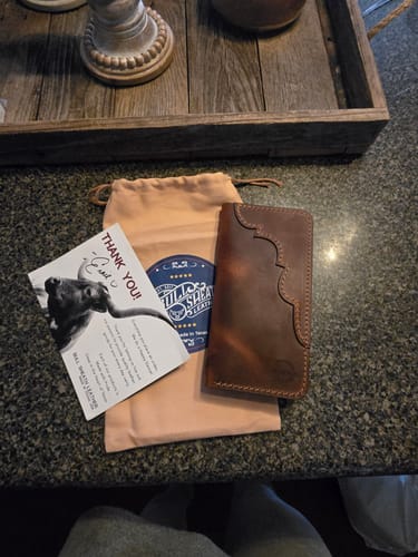 Customer photo review of Western Long Wallet - Walnut Brown