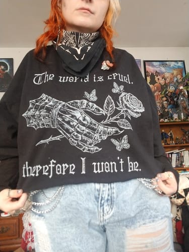 Customer photo review of Cruel World Oversized Tee