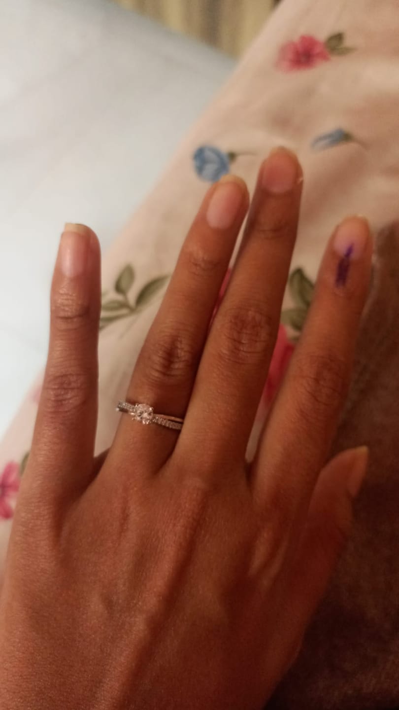 Customer photo review of Silver Zircon Layered Ring