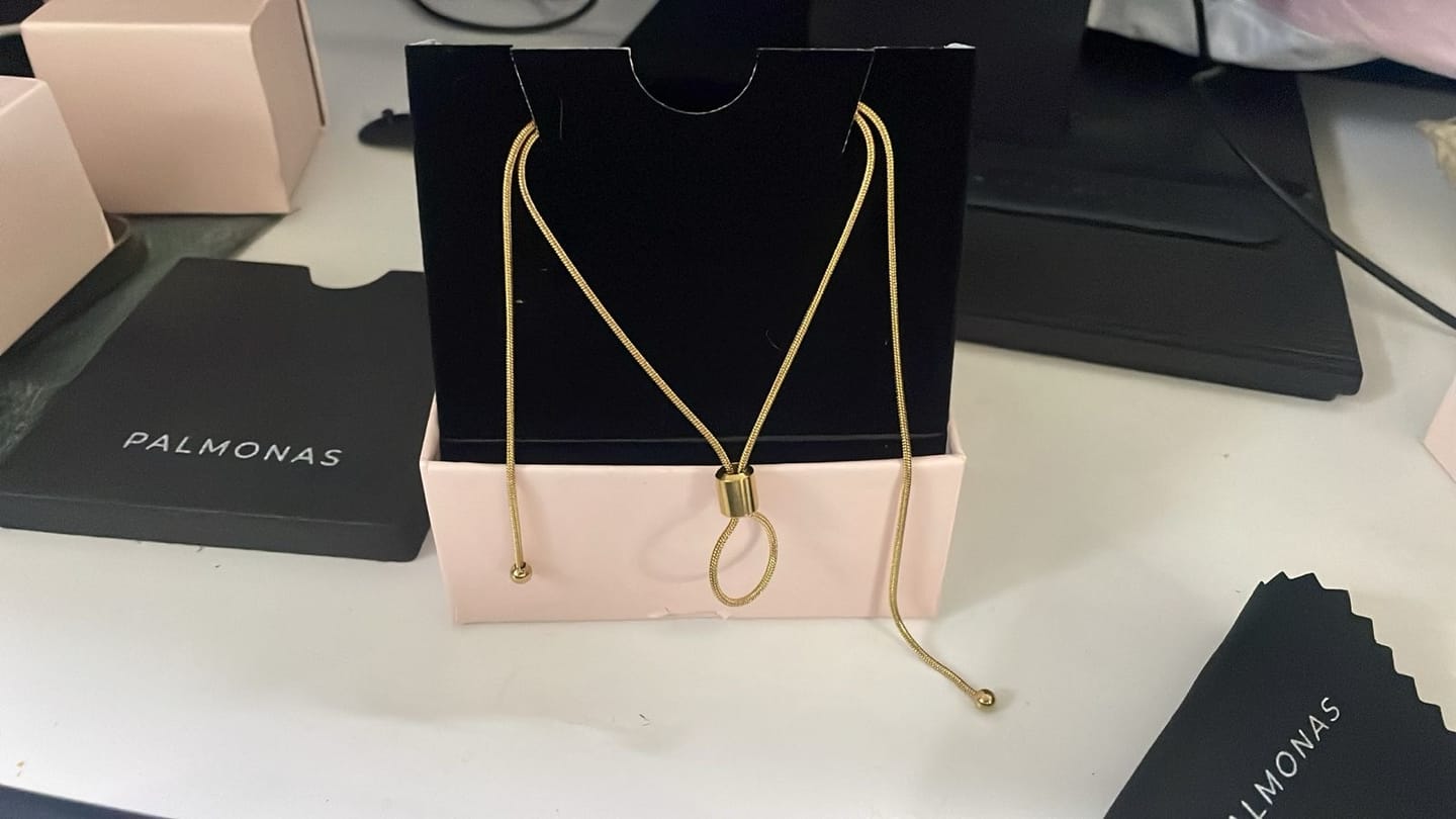 Customer photo review of Wrap Lariat Necklace