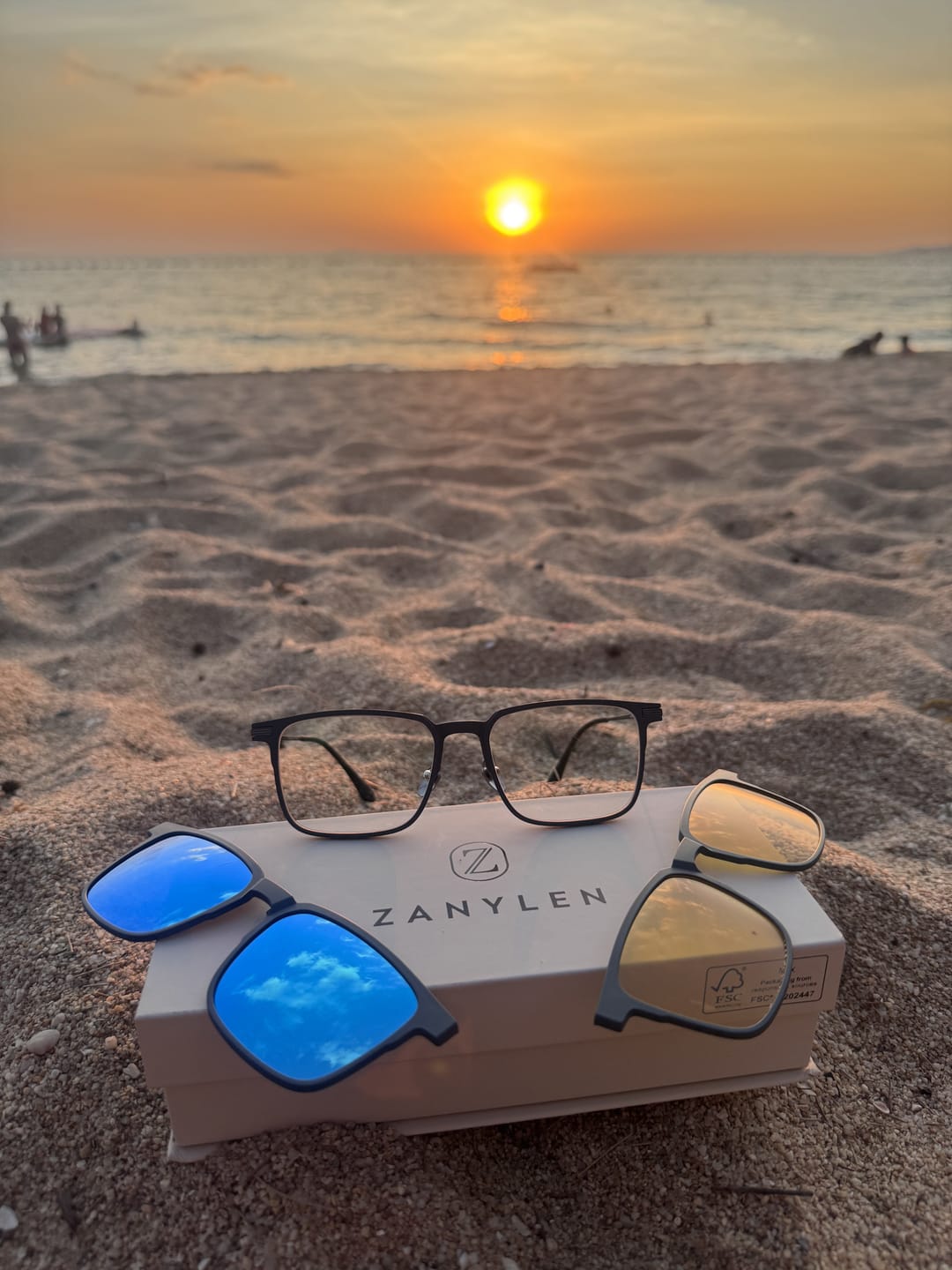 Customer photo review of Elon | Flexible Magnetic Clip-on Eyeglasses Sunglasses | ZanyLen New