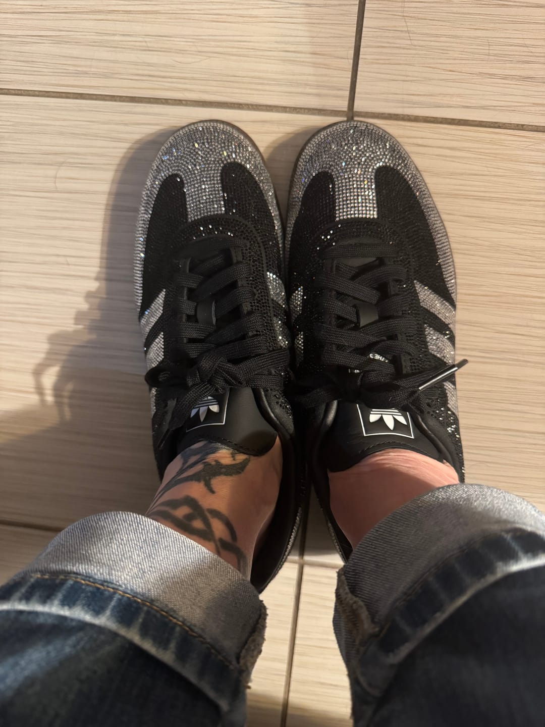 Customer photo review of adidas Samba OG Rhinestone Black Silver Women's
