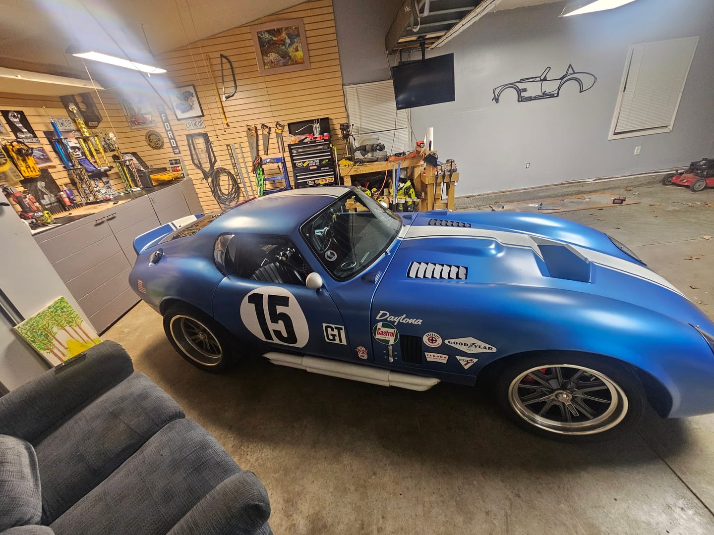 Customer photo review of 1965 Shelby Cobra Metal Car Wall Art - MT0075