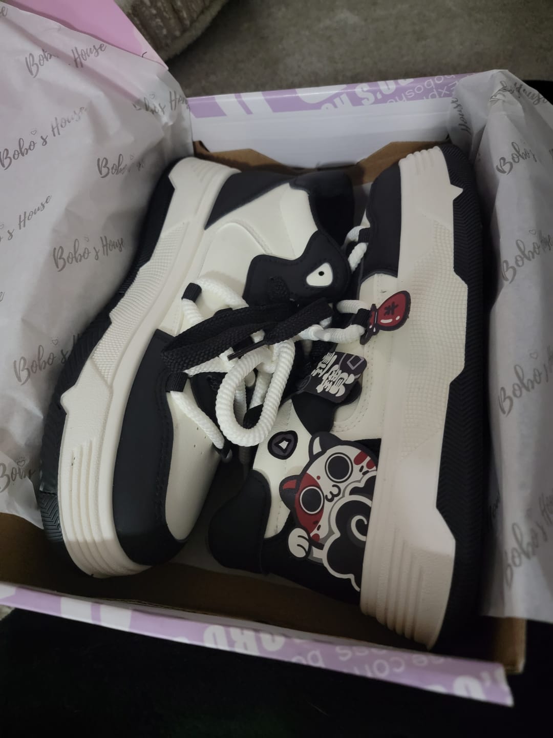 Customer photo review of Maneki Neko Chunky Mid Top Shoes - Women's