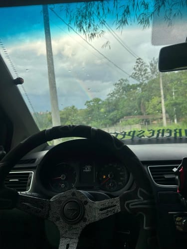 Customer photo review of Aftermarket Elite Black Steering Wheel