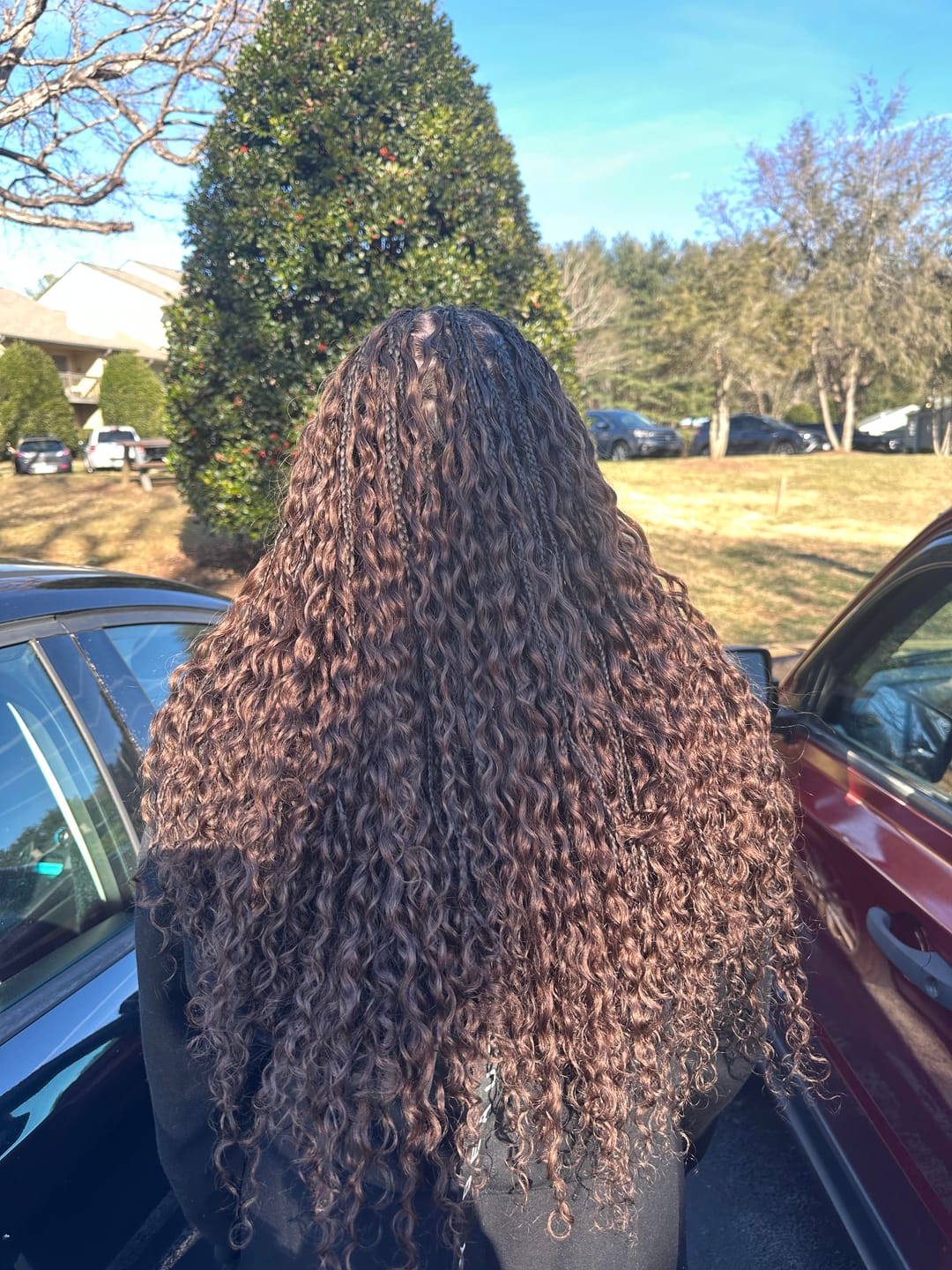 Customer photo review of #4 Medium Brown Water Wave Human Crochet Hair