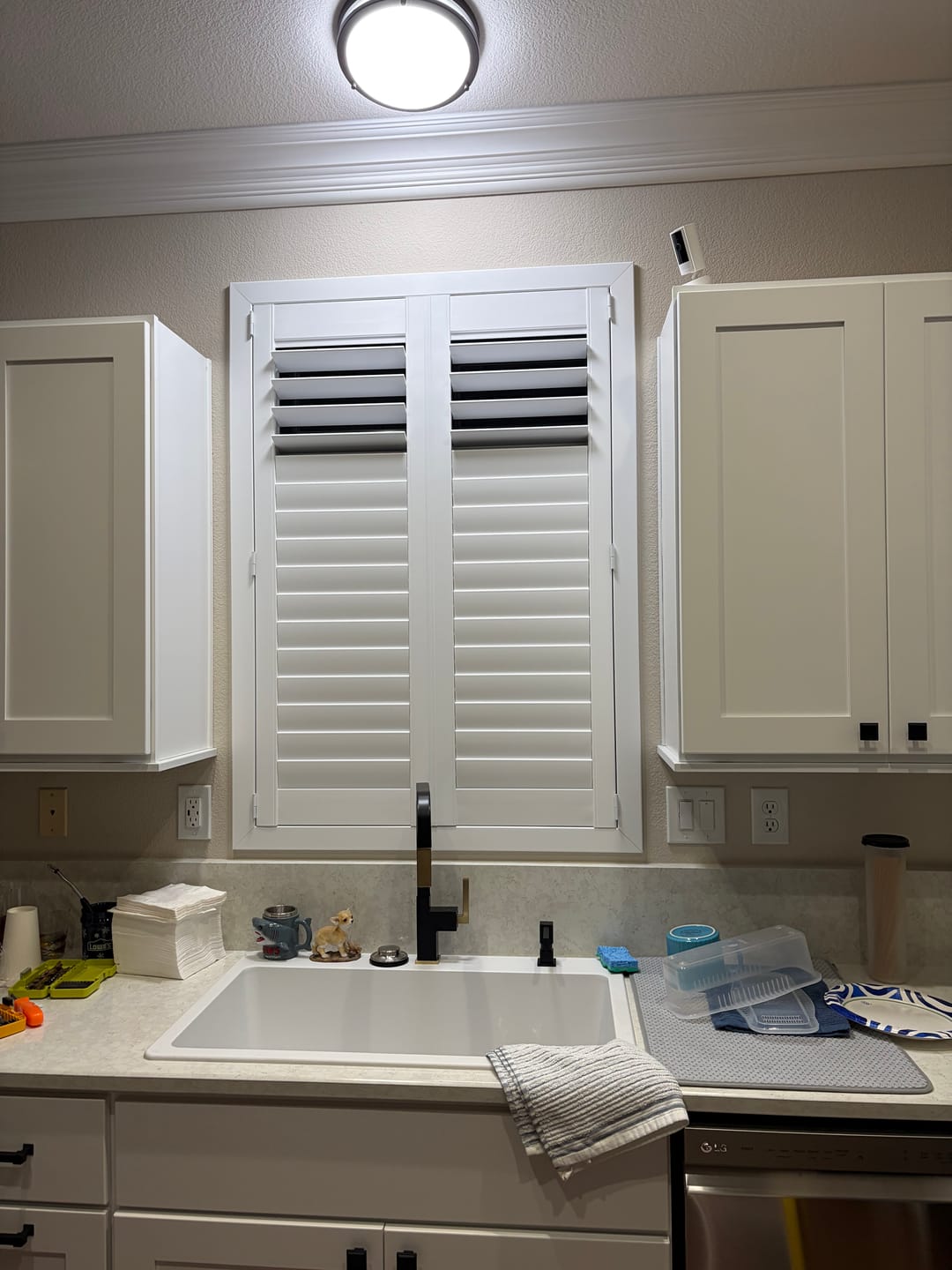Customer photo review of Economy Polyresin Plantation Shutter
