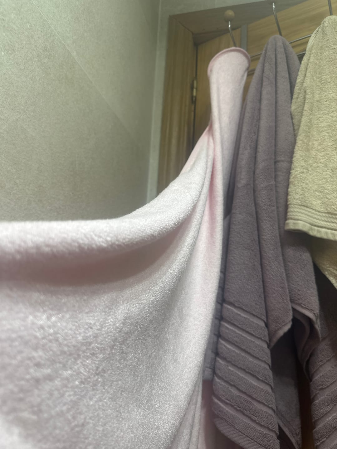 Customer photo review of Capa de Baño Bebé Oso - Rosa