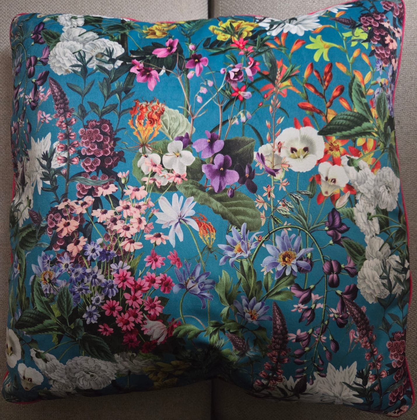 Customer photo review of Summer Floral Digital Velvet Fabric