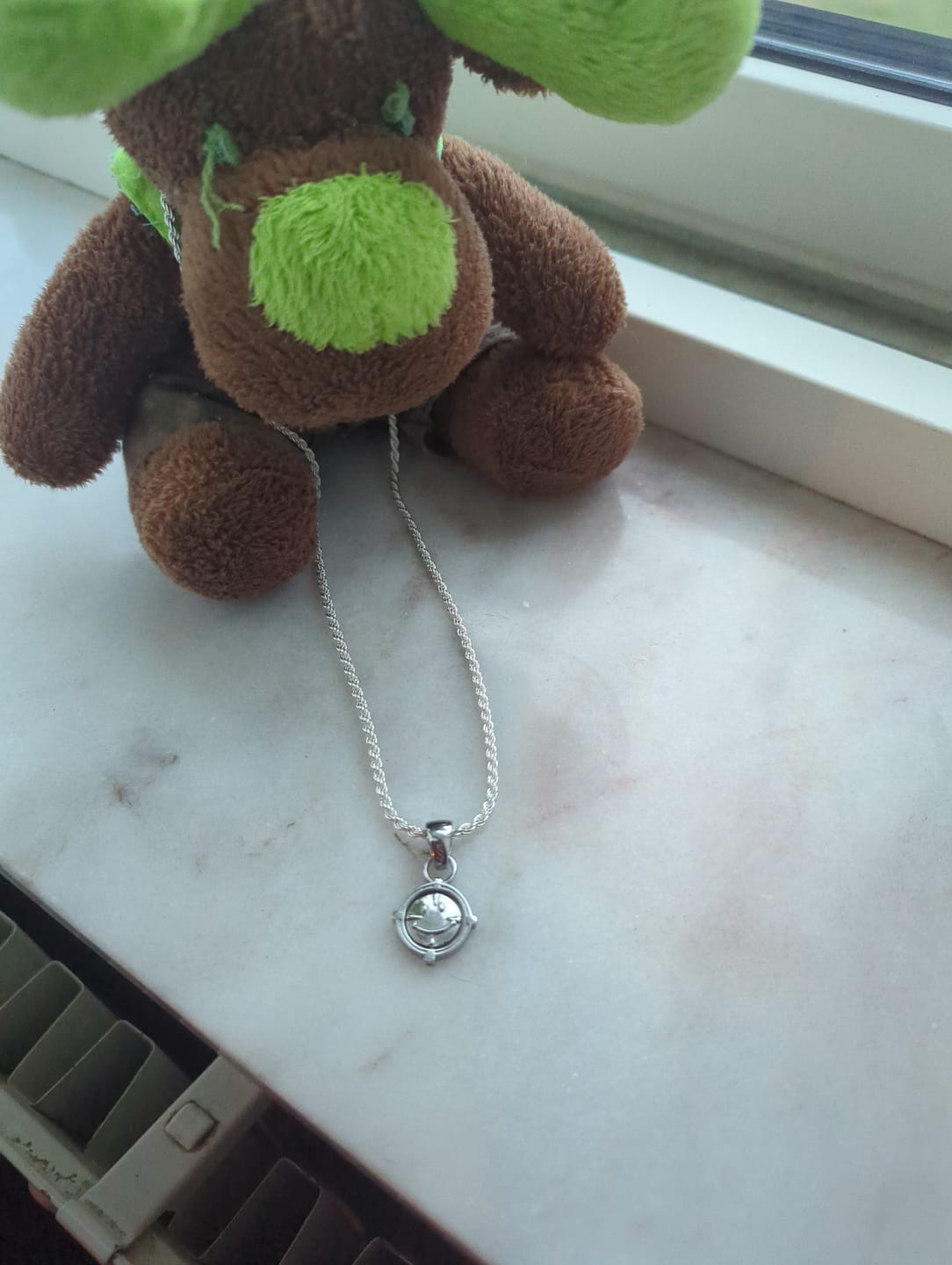 Customer photo review of 2.5MM STERLING SILVER ROPE CHAIN