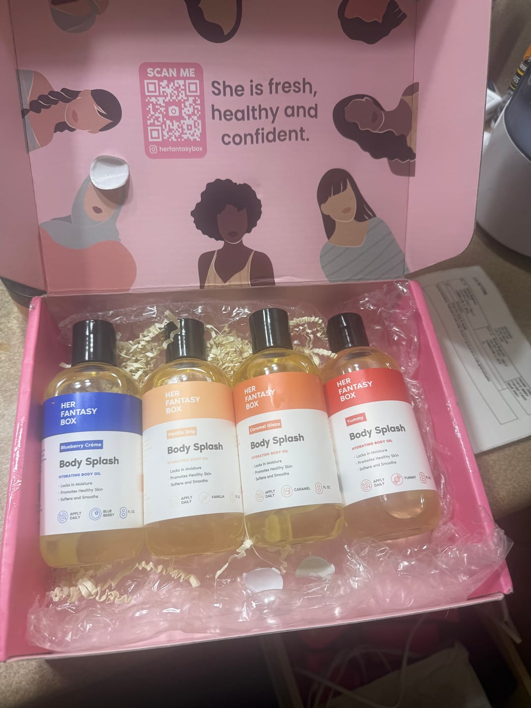 Customer photo review of Sweet Skin Body Oil Bundle
