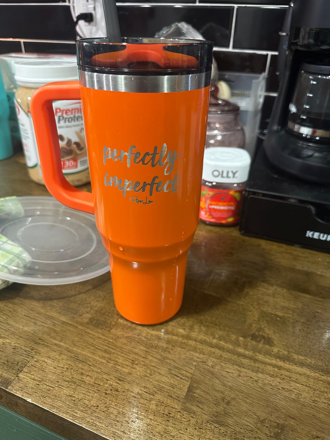 Customer photo review of Perfectly Imperfect - 40oz Traveler Lite Tumbler + Straw