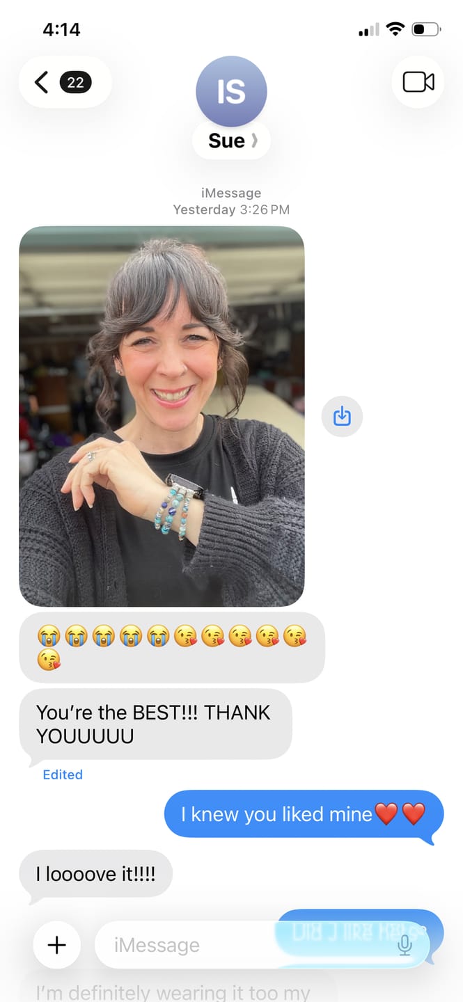 Customer photo review of Square Opal Healing Wrap Bracelet