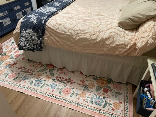 Customer photo review of Chloris Washable Area Rug - Beige