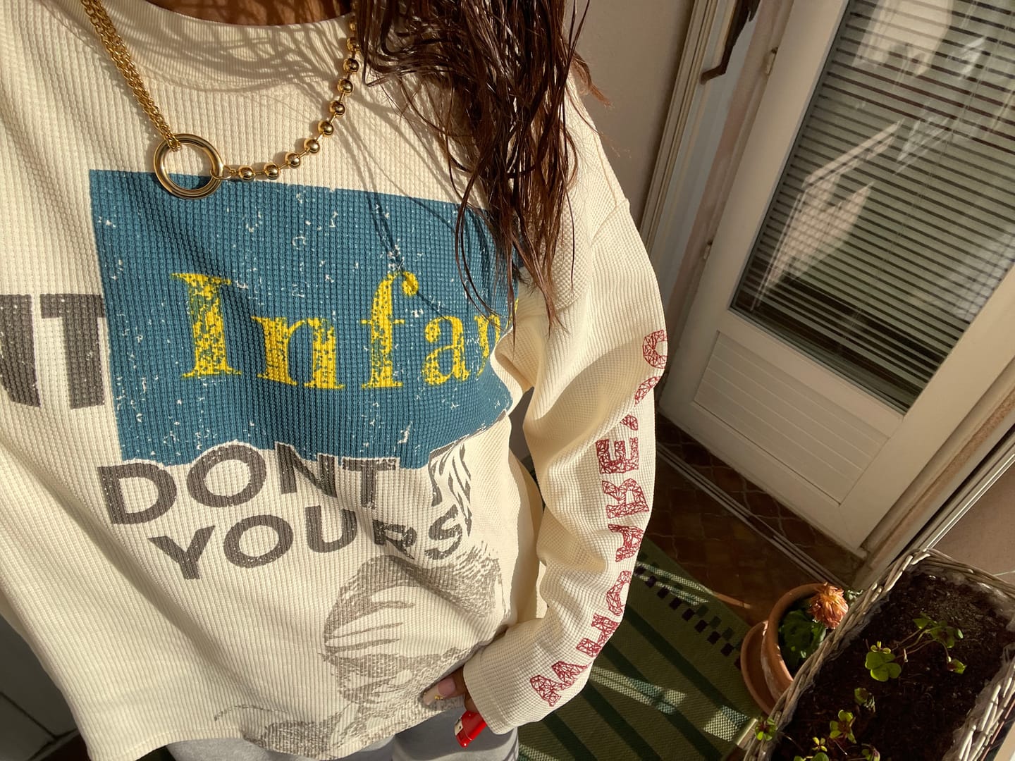Customer photo review of Omirad “COPYCAT WAR” Heavy Waffle Long Sleeve