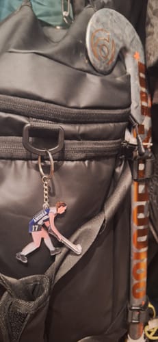Customer photo review of Custom Field Hockey Keychain, Gift For Hockey Lovers