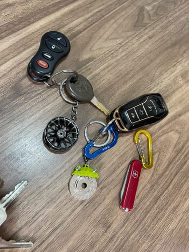 Customer photo review of Mini Brake Rotor Keychains