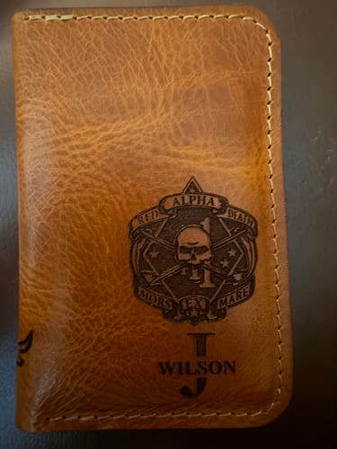 Customer photo review of The Tyler Vertical Wallet