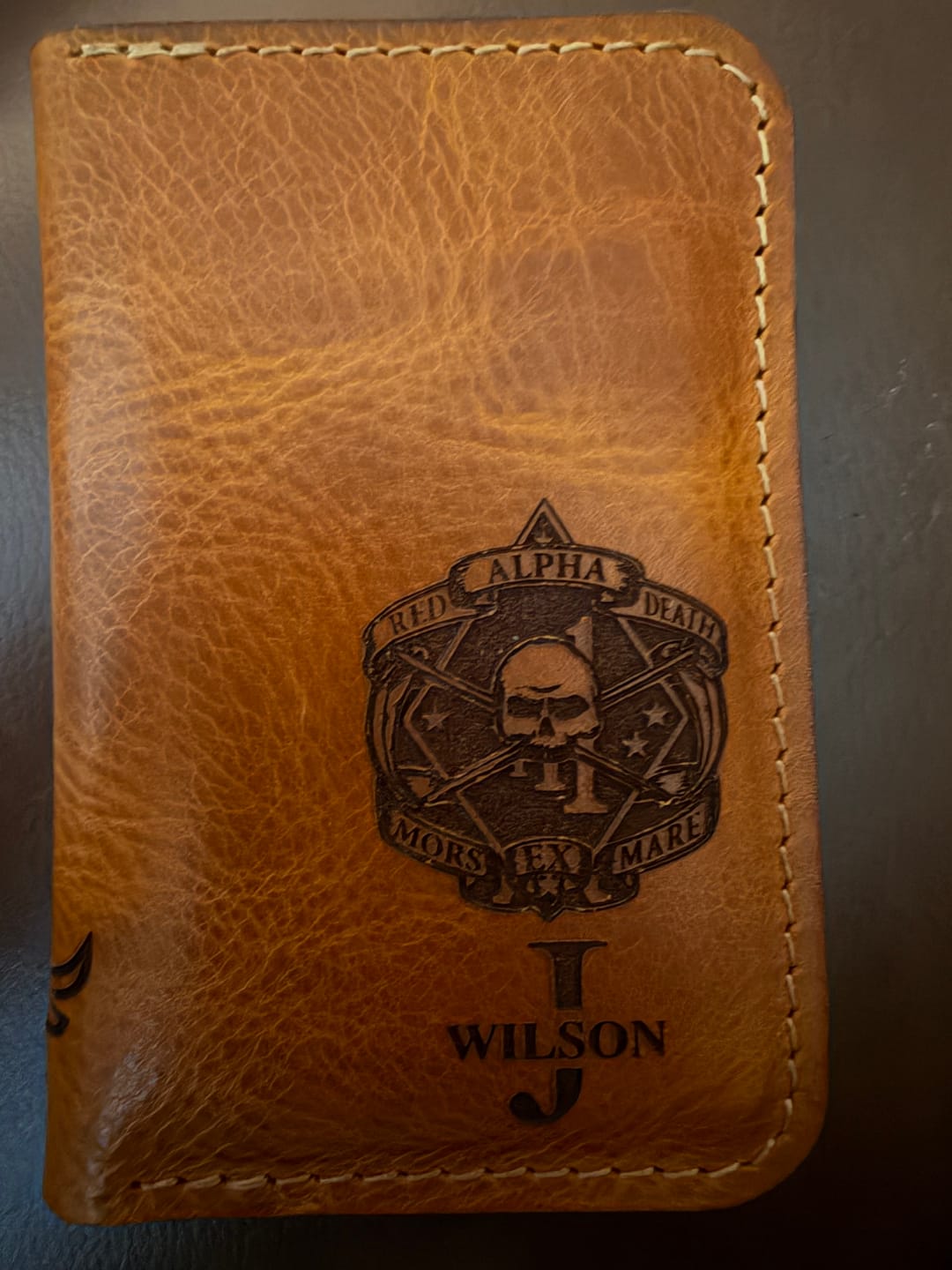 Customer photo review of The Tyler Vertical Wallet