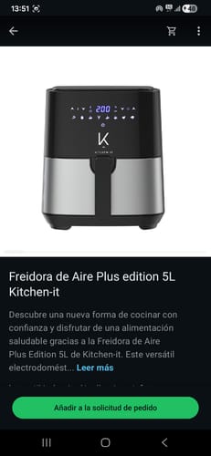 Customer photo review of Freidora de Aire 5L Plus Edition