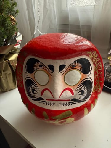 Customer photo review of Daruma rosso grande - 23 cm