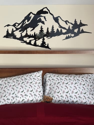 Customer photo review of Mountain Range View - Metal Wall Art