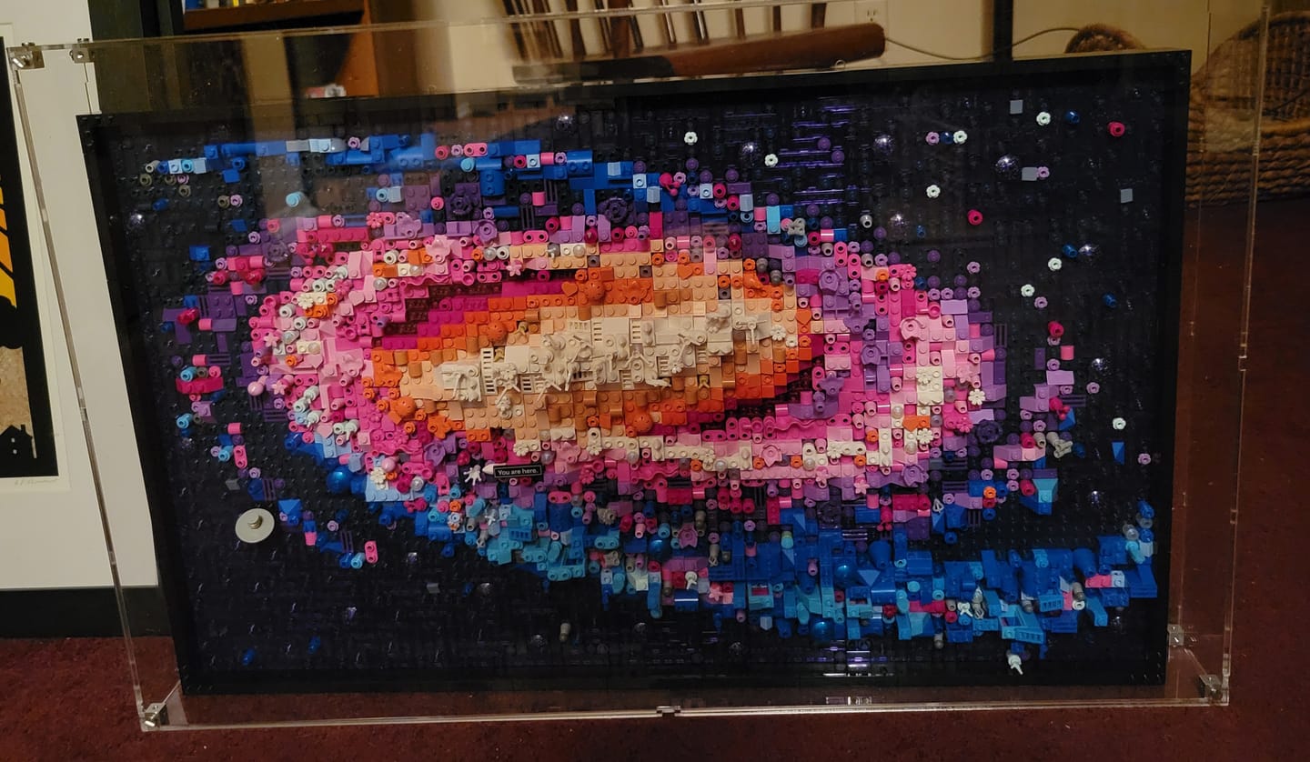Customer photo review of Wall Mounted Display Case for LEGO® 31212 Art The Milky Way Galaxy