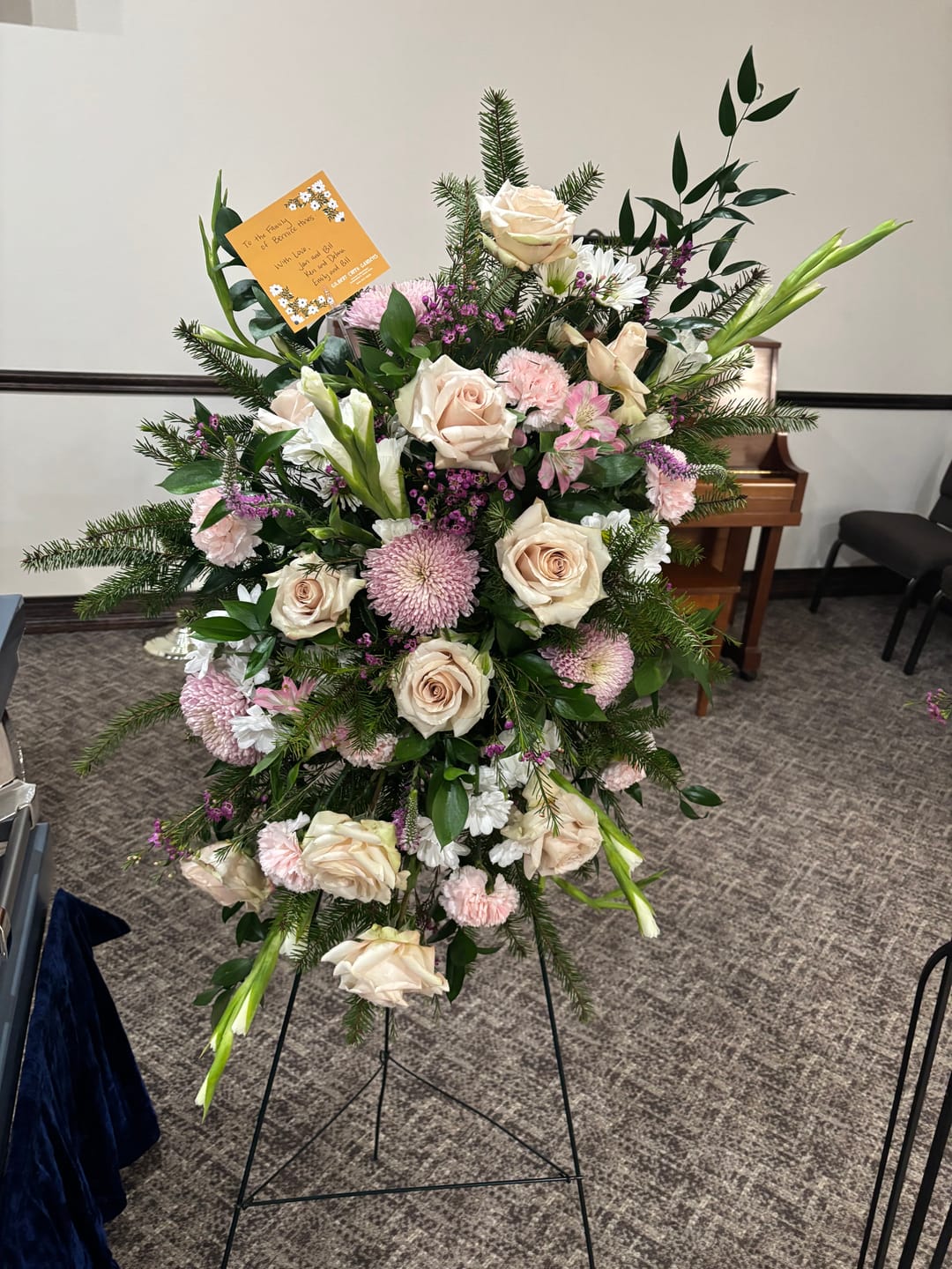 Customer photo review of Traditional Funeral Spray