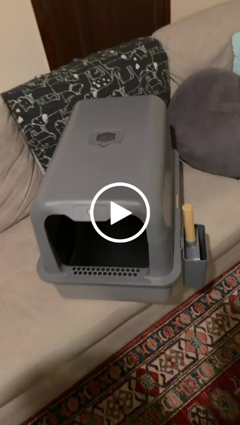 Customer video review of BORING LITTER - Lettiera in Acciaio INOX