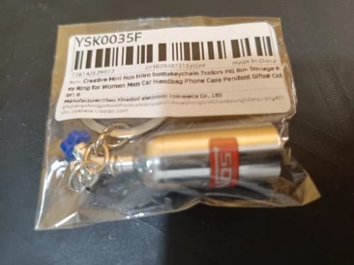 Customer photo review of Mini NOS Nitrogen Bottle Keychains