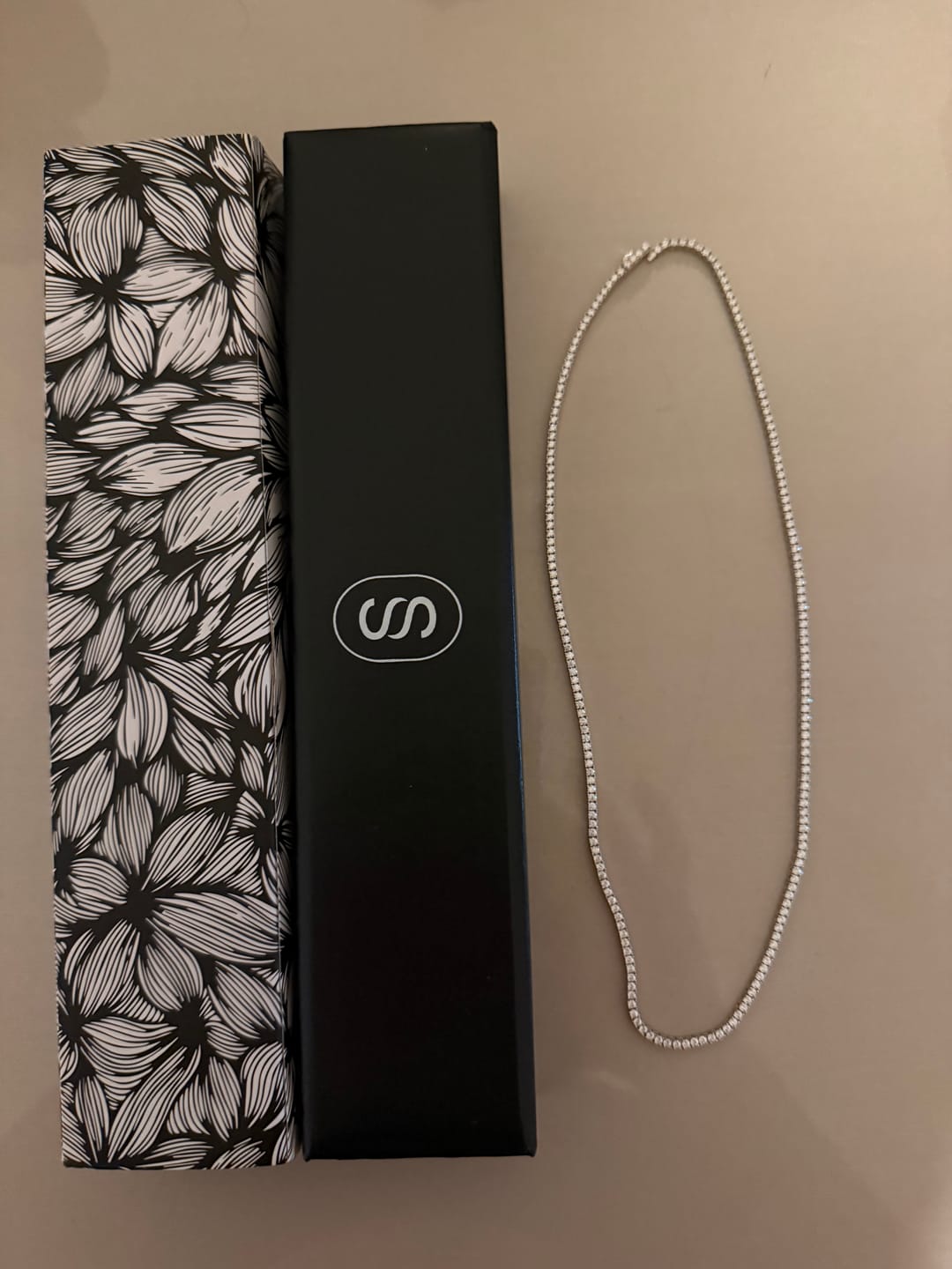 Customer photo review of Classic Tennis Necklace