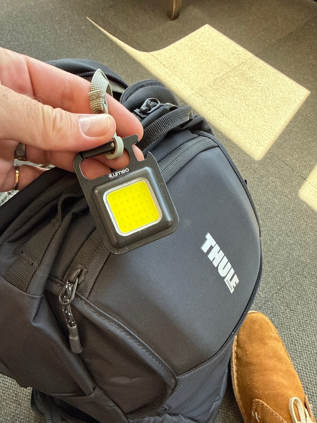 Customer photo review of Lumeo Pro BrightBuddy Keychain Light