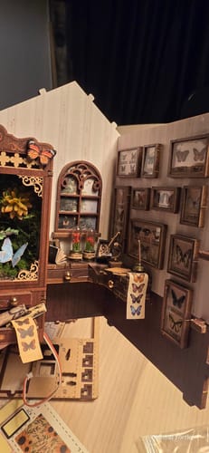 Customer photo review of Butterfly House DIY Book Nook Kit